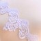1 Yard White Lace Trim 3 Inch Beaded Bridal Veil Scalloped Edge Embellishment